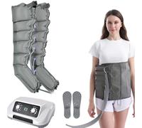 Pressotherapy Masseur de jambes à compression d'air pour le drainage lymphatique 6 | Système de récupération des bottes de compression à 8 cavités, machine de pression complète pour l'amélioration de