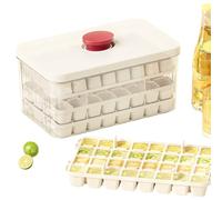 PressType ThreeTier NinetySixGrid CubeMold - Organisateur de rangement de cuisine avec couvercle | Compartiment de congélateur empilable hygiénique en Silicone de qualité alimentaire, libération rapid