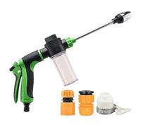 Pressure Cleaner Washer, Multifunctional Rotating Tool, High-Power Spray Nozzle, Adjustable Cleaning Head, Easy Connect Accessories, Black for Patio, Driveway, Boat, Fence, Vehicle