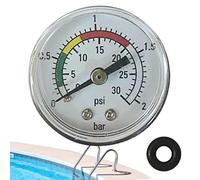 Pressure Gauge, Filter Pump Monitor, 1.77x1.77 Inches, Water Tester, Accurate Flow Detection, Leak Indicator Replacement Tool for Home, Backyard, Spa, Apartment, Swimming Pool