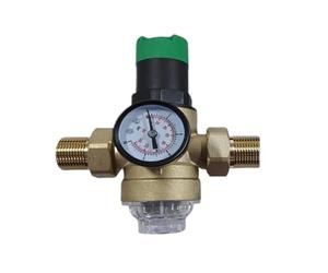 Pressure Regulator DN15/DN20 Brass Pressure Reducing Valves with Gauge and Mesh Filter for Regulating Water Pressure