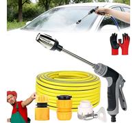 Pressure Washer - 15x More Powerful Than Hoses, Portable Jet Washer Cordless for Three Spray Modes - with Stainless Steel Universal Hose Fit, Power Washer for Patio & Car (C with 5m Hose)