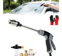 Pressure Washer - 15x More Powerful Than Hoses, Portable Jet Washer Cordless for Three Spray Modes - with Stainless Steel Universal Hose Fit, Power Washer for Patio & Car (D)