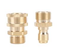 Pressure Washer Adapter Set Brass Material High Pressure Suitable For Various Tools With 5000 PSI Rating And M22 Male Thread 3/8in Quick Connector