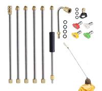 Pressure Washer Extension Wand | 4000psi Gutter Cleaner Attachment | Quick-Connect Pressuree Washers for Garden Deck Driveway Fence Patio Roof Concrete Backyard Wall