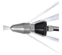 Pressure Washer Nozzle, Stainless Steel Sewer Jetting Nozzle, High-Pressure Drain Cleaner, Pipe Dredging Tool For Unclogging Sewers, Water Hose Attachment, 2.95x1.18in