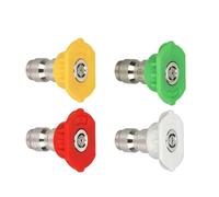 Pressure Washer Nozzles - Stainless Steel 1/4 Inch | Quick Connect Spray Tips, Cleaning Replacement Parts | Water Nozzle Attachments for Car Garden Lawn Yard Outdoor Maintenance