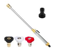 Pressure Washer Wand - Aluminum Alloy Adjustable Hose Sprayer 45cm | Power Wash Nozzle With Quick Connector And 3 Spray Tips High Pressure Cleaning Tool For Car Wash Garden Lawn Patio Outdoor Use