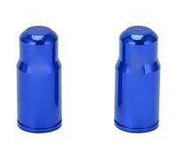 Presta Valve Caps 2 - Pack | Aluminum Alloy Cycling Tire Valve Covers | Particle & Rain Protection for Mountain/Road Rides | Lightweight Biking Accessories (Bleue)