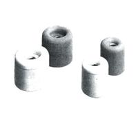 Prestien & Knüppel P&K Butée de porte avec trous de vis 24, Ø 30 mm rouge Quantité:50