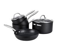 Prestige Batterie de cuisine anti-rayures en aluminium, 5 pièces, noir