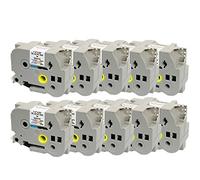 Prestige Cartridge 10 Cassettes Rubans d'étiquettes TZe261 TZ261 noir sur blanc 36mm x 8m | compatible pour Brother P-Touch PT-530 550 9400 9500PC 9600 9700 9700PC 9800 9800PCN D800W P900W P950NW