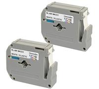 Prestige Cartridge 2 Compatibles Cassettes M K231 M-K231BZ noir sur blanc 12mm x 8m Rubans d'étiquettes pour Brother P-Touch PT-45 PT-55 PT-65 PT-70 PT-75 PT-80 PT-85 PT-90 PT-M95 PT-100 PT-110