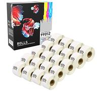 Prestige Cartridge 20x 99012 S0722400 36mm x 89mm Papier Étiquettes adresse pour Dymo LabelWriter 4XL 310 320 330 400 450 Turbo/Twin Turbo/Duo & Seiko Smart Etiqueteuses (260 Étiquettes par Rouleau)