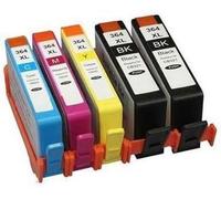 Prestige Cartridge 364XL Pack de 5 Cartouches d'encre compatible avec Imprimante HP Deskjet/Officejet/Photosmart Séries Noir/Cyan/Magenta/Jaune
