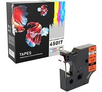 Prestige Cartridge 45017 noir sur rouge 12mm x 7m Ruban Étiquettes compatible avec DYMO LabelManager LM 100 150 160 200 210D 280 300 350 350D 360D 400 420P 450 500TS PC2 PnP LabelWriter 450 Duo