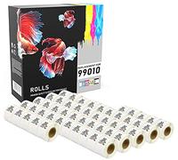 Prestige Cartridge 50x 99010 S0722370 28mm x 89mm Papier Étiquettes adresse pour Dymo LabelWriter 4XL 310 320 330 400 450 Turbo/Twin Turbo/Duo & Seiko Smart Etiqueteuses (130 Étiquettes par Rouleau)