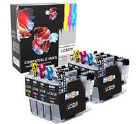 PRESTIGE CARTRIDGE 8 Compatibles LC-3219XL Cartouches d'encre avec Puce pour Brother MFC-J5330DW, MFC-J5335DW, MFC-J5730DW, MFC-J5930DW, MFC-J6530DW, MFC-J6930DW, MFC-J6935DW Noir/Cyan/Magenta/Jaune