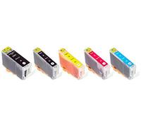 Prestige Cartridge PGI-5 CLI-8 Pack de 25 Cartouches d'encre compatible avec Imprimante Canon Pixma Séries, Noir/Noir Photo/Cyan/Magenta/Jaune