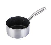 Prestige Casserole à lait anti-adhésive avec bec verseur 14 cm - Poêle à lait en acier inoxydable résistante aux rayures, compatible avec toutes les plaques de cuisson, passe au four et au