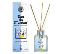 Prestige de Menton Diffuseur de Parfum d’Ambiance 100 ML - Fleur de Coton & Citron - 93,7% Naturel & Vegan - Diffuseur à Bâtonnets Maison Doux & Rafraîchissant