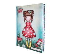 PRESTIGE & DELUXE Agenda compatible avec agenda scolaire Santoro London - In The Forest Champignons 2025 - 2026 daté F.to Standard 20 x 15 cm + crayon parfumé, porte-clé pailettes et stylo multicolore