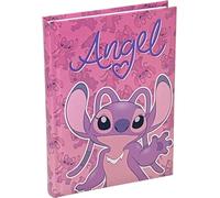 PRESTIGE & DELUXE Agenda compatible avec l'école journal Lilo & Stitch Rose 2025-2026 Standard 20 x 14 cm + porte-clés et stylo coloré