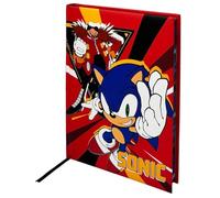 PRESTIGE & DELUXE Agenda compatible avec Sonic F.to standard 20 x 15 cm pour l'école primaire 2025/2026 - Couverture rembourrée + Porte-clé sifflet