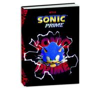 PRESTIGE & DELUXE Agenda compatible avec Sonic Prime F.to standard 20 x 15 cm pour l'école 2025/2026 - Couverture rembourrée + Porte-clé sifflet