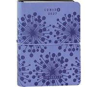 PRESTIGE & DELUXE Agenda journalier compatible avec Comix U Yourself Special Violet 2026-2027, 16 mois, couverture souple, école et université, dimensions 11 x 15,3 cm, porte-clés à paillettes et