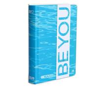 PRESTIGE & DELUXE Agenda scolaire Be You 2025-2026 Bleu clair avec vagues Sailor - Format poche 12,5 cm x 16,5 cm + porte-clé sifflet et stylo multicolore