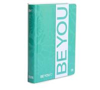 PRESTIGE & DELUXE Agenda scolaire Be You 2025-2026 Vert eau Floral - Format standard 13,5 cm x 18,2 cm + cadeau porte-clé sifflet et stylo multicolore