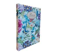 PRESTIGE & DELUXE Agenda scolaire Pigna Nature Flowers Fleurs blanches - 12 mois 2025-2026 F.to 18 x 14 cm + porte-clés paillettes et stylo multicolore
