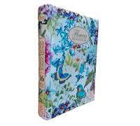 PRESTIGE & DELUXE Agenda scolaire Pigna Nature Flowers Fleurs blanches - 16 mois 2025-2026 F.to Poket 16 x 11 cm + porte-clés paillettes et stylo multicolore