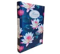 PRESTIGE & DELUXE Agenda scolaire Pigna Nature Flowers Fleurs de lotus - 12 mois 2025-2026 F.to 18 x 14 cm + porte-clés paillettes et stylo multicolore