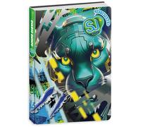 PRESTIGE & DELUXE Agenda scolaire Seven SJ Boy Panthère 2025-2026 daté F.to standard 20 x 15 cm + porte-clés sifflet et stylo multicolore