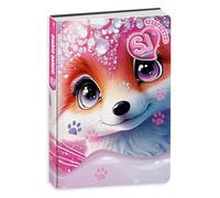 PRESTIGE & DELUXE Agenda scolaire Seven SJ Girl Line Animal Dolce Renard 2025-2026 daté F.to standard 20 x 15 cm + porte-clés paillettes et stylo multicolore