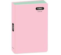 PRESTIGE & DELUXE Agenda scolaire Teenace Ligne Pastel Rose 2025-2026 standard 18 x 13 cm + porte-clés cadeau avec paillettes et stylo multicolore