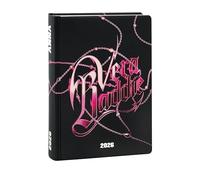PRESTIGE & DELUXE Agenda scolaire Vera Baddie Anna 2025-2026, agenda journalier 16 mois pour filles école primaire et moyenne 12 x 16,5 cm + trousse zip + porte-clés pailettes et stylo multicolore