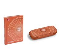 PRESTIGE & DELUXE Journal scolaire Tennis Jannick Sinner Orange - 12 mois 2025-2026 F.to 18 x 14 cm + trousse ovale et cadeau porte-clé raquette