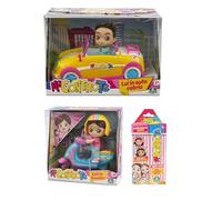 PRESTIGE & DELUXE Me Contro You Luì en voiture Cabrio avec scooter avec casque, poupée avec scooter + Cutie Dolls Hawaii, mini poupée avec accessoires - jouets pour enfants 3 ans