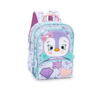 PRESTIGE & DELUXE Mini sac à dos Mofumofu pingouin école pour fille Dim. 23 x 30 x 10 cm + cadeau porte-clés paillettes