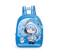 PRESTIGE & DELUXE Mini sac à dos So Kawaii Sharky requin école pour fille 22 x 28 x 11 cm + cadeau porte-clé sifflet
