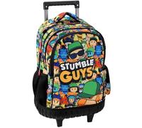 PRESTIGE & DELUXE Sac à dos scolaire Stumble Guys rond 3 compartiments zip pour enfants primaire moyen + set d'écriture