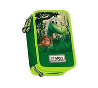 PRESTIGE & DELUXE The Good Dinosaur Trousse d'école complète 3 étages Vert + cadeau porte-clé sifflet et stylo multicolore