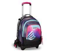 PRESTIGE & DELUXE Trolley Jack-3WD School Shadefull Girl Girl Girl avec sac à dos détachable + 7 stylos à pression, porte-clé pailettes et stylo sirène, multicolore, media, classique