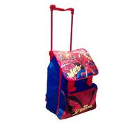 PRESTIGE & DELUXE Trolley Sac à dos scolaire avec roues Spiderman 46 cm haut de gamme + 7 stylos effaçables et porte-clé sifflet, multicolore, standard, Trolley