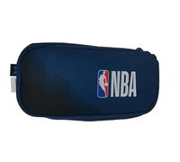 PRESTIGE & DELUXE Trousse d'école compatible avec NBA For The Win Bleu ovale double compartiment fermeture éclair, multicolore, piccolo, Classique