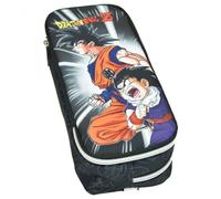 PRESTIGE & DELUXE Trousse scolaire compatible avec Dragon Ball Z ovale à double compartiment avec fermeture éclair