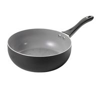 Prestige Disney Monochrome Mickey Mouse Poêle en céramique antiadhésive - Poêle profonde multi-poêle, 24 cm, batterie de cuisine non toxique